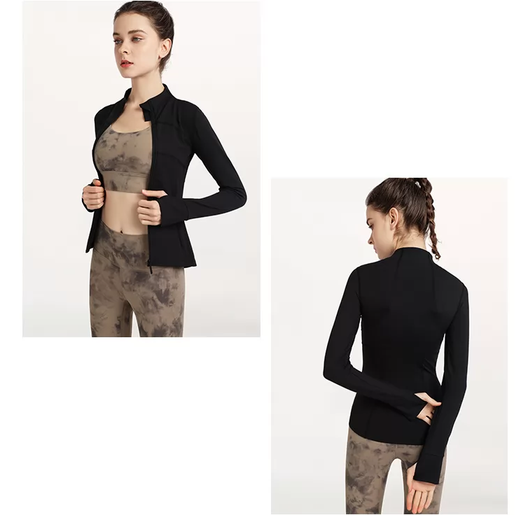 Custom Women Workout Zipper Yoga Jacket Manufacturers And Wholesale Abely